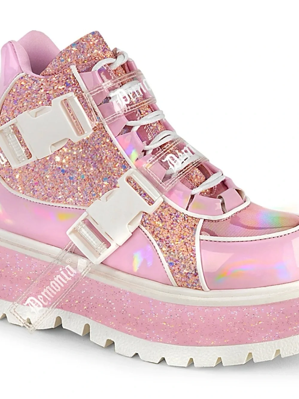 Demonia 2 Inch Platform Shoes SLACKER-50 Baby Pink